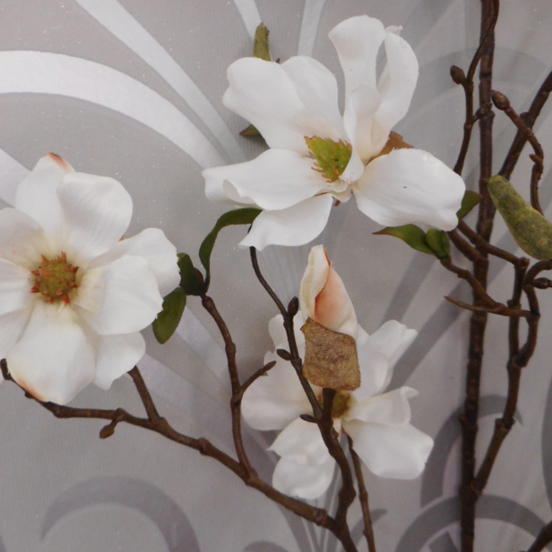 LUXE Artificial Magnolias Branch 105cm Artificial Flowers